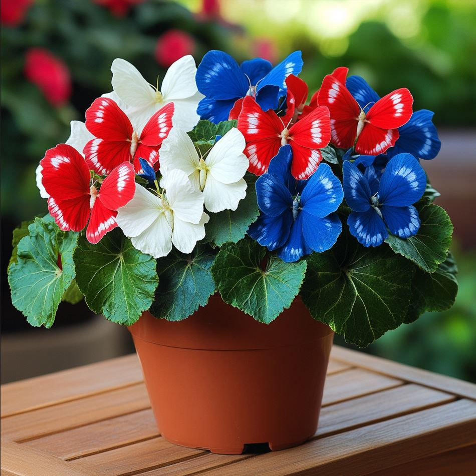 Patriotic Butterfly Begonia