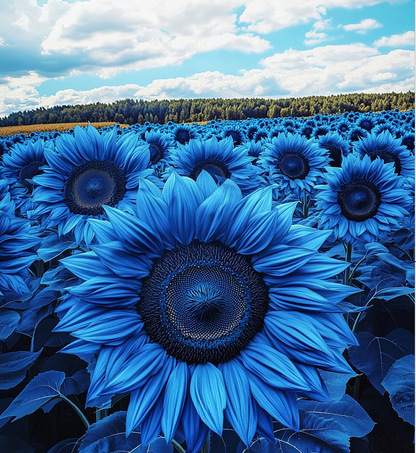 Blue Sunflower (Helianthus Annuus 'Blue Beauty')