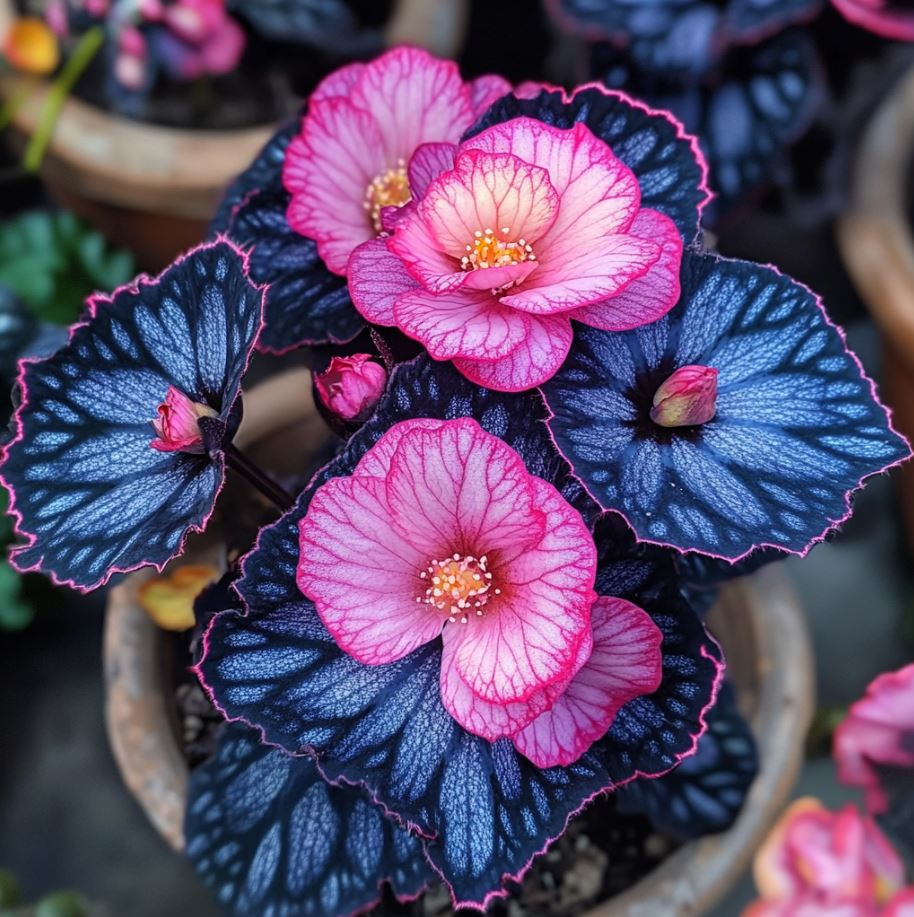 Begonia Rex 'Pink Lightning'