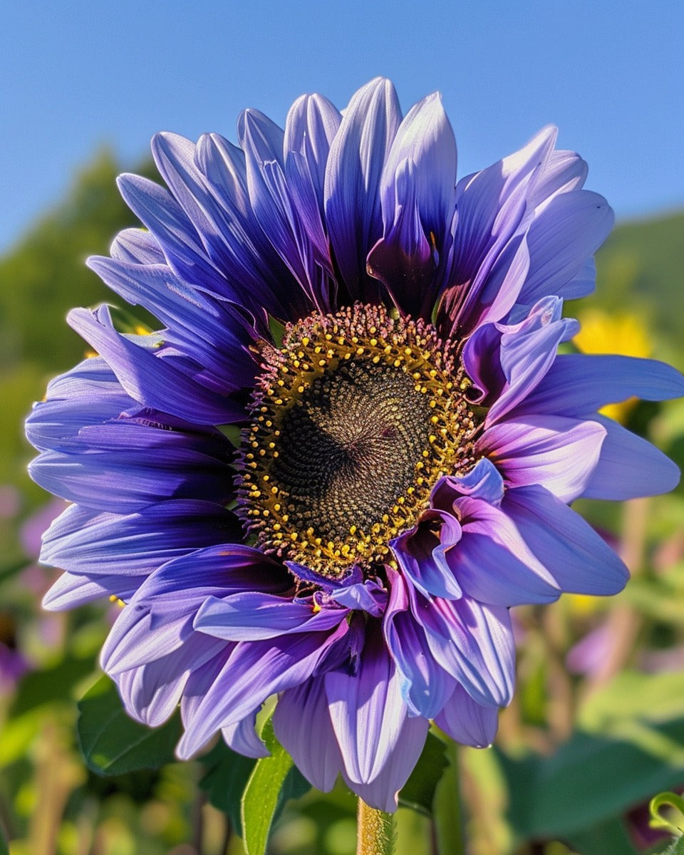 Purple Sunflower Field 'Violet Glow'