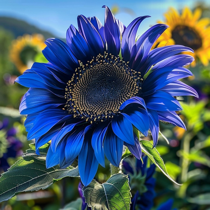 Blue Sunflower (Helianthus Annuus 'Blue Beauty')